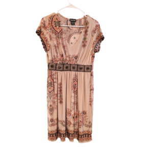 Pretty Pink dress sz L polyester very good condition